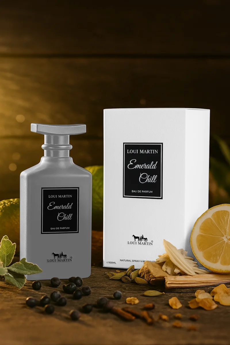 لوي مارتن Emerald Chill Eau De Parfum 100ml | Aromatic Woody Fragrance | Clary Sage, Sandalwood & Amber | Unisex Perfume