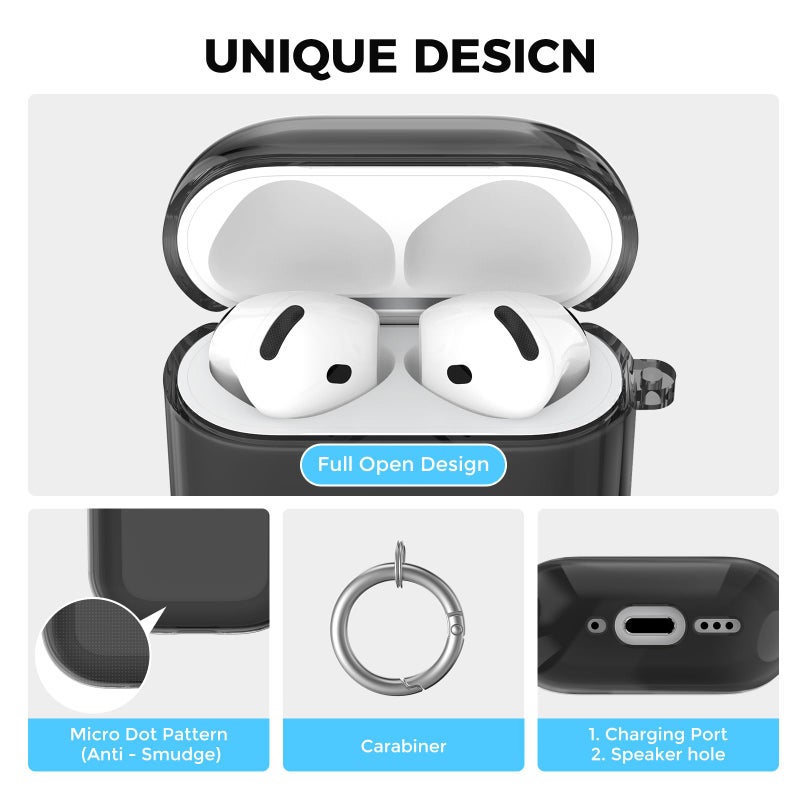 AhaStyle Clear Airpods 4 Case Cover with Cleaning Kit [Anti-Yellowing] Soft TPU Protective Covers Skin Designed for Apple AirPods 4th Generation 2024 Support USB-C Charging Case and Wireless Charging - Image 3
