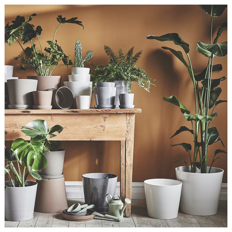 Baitique Plant Pot, White Earthenware, 24 cm, Indoor - Image 5