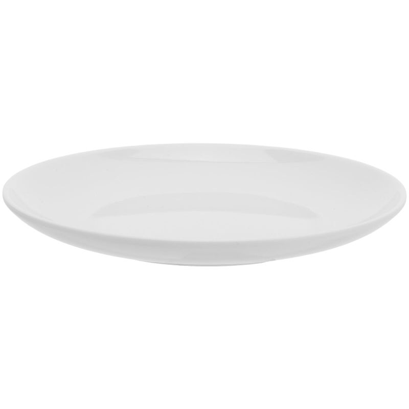 White Melamine Round Dinner Plates 8 Inch Food Grade Plastic Snack Dessert Plates - Image 2