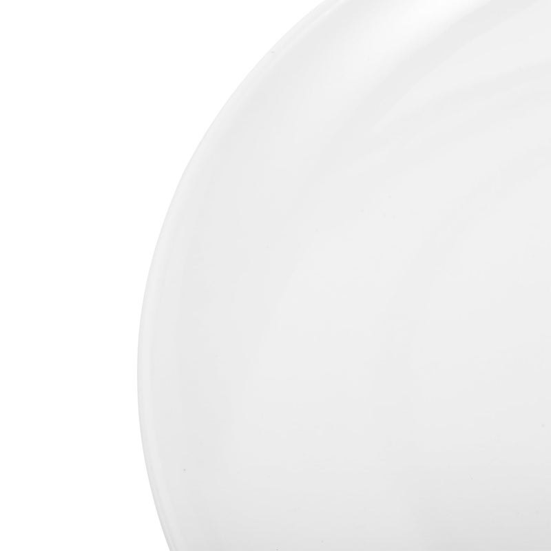 White Melamine Round Dinner Plates 8 Inch Food Grade Plastic Snack Dessert Plates - Image 4