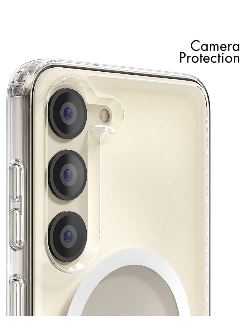 Samsung Galaxy S23 Plus Magnetic Case Clear, Compatible with Magsafe Charging, Slim Fit Protective Cover for Galaxy S23 Plus, Shockproof Soft Silicone TPU Bumper, Crystal Clear Anti-Yellow  - Image 5