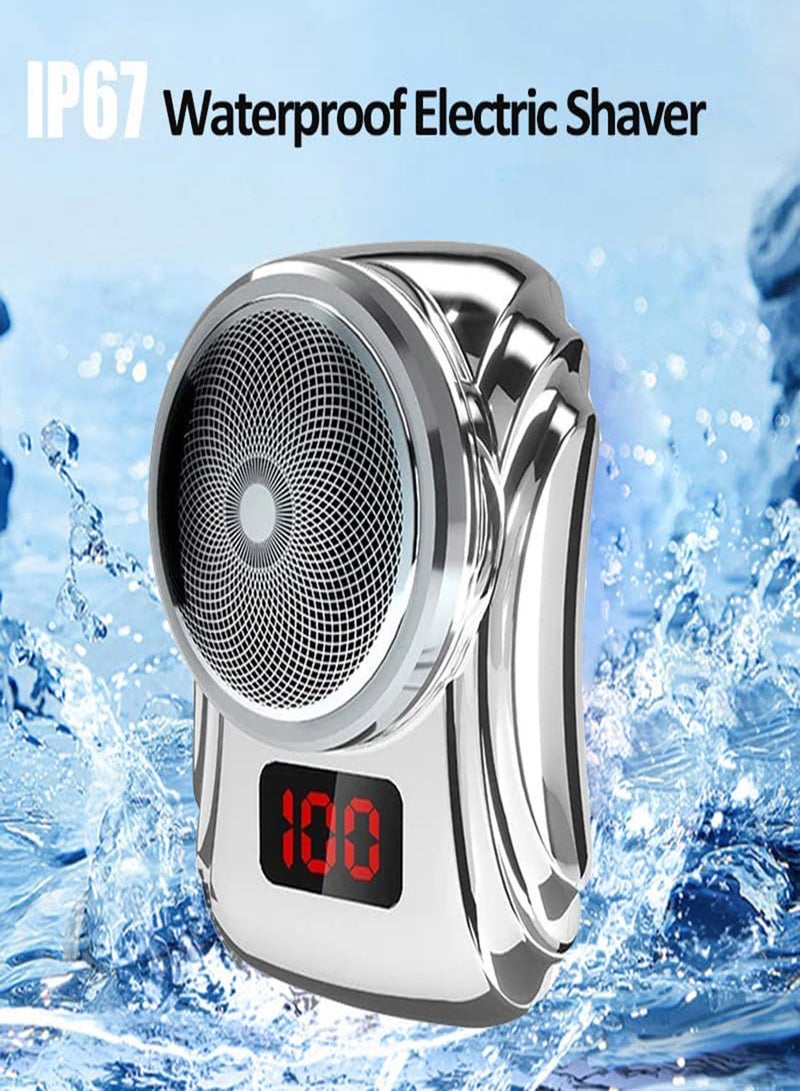 Y&D Mini Electric Shaver, Pocket Portable Face Razor Wet and Dry Shaver for men with LED Power Display, IPX7 Waterproof, USB C Rechargeable Travel - Image 4