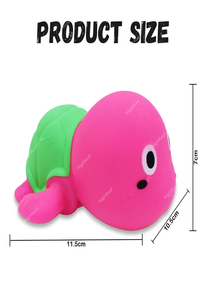 HighRoof Squeezy Turtles Toy Bathing Toy for Baby Whistle Toys for Infants Toddlers Children Age 3 Months Chu Chu Toy Set Non-Toxic, BPA Free Colorful Soft Rubber (Squeezy Turtles) (Pack of 2pc) - Image 5
