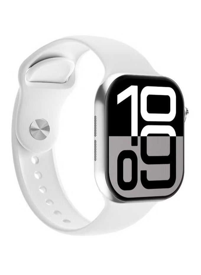 GreenLion Smart Watch /AMOLED Display 2.07inch / Storage 1GB Flash / Bluetooth Call / Games / Dynamic Island /Thermometer / Heart rate / E-Book / Compass / ChatGPT  Active 10 46MM   - Silver  - Image 1