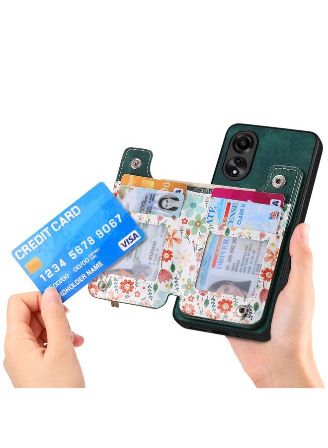 S-TOP Case For OPPO A15 Retro Painted Zipper Wallet Back Phone Case - Image 4