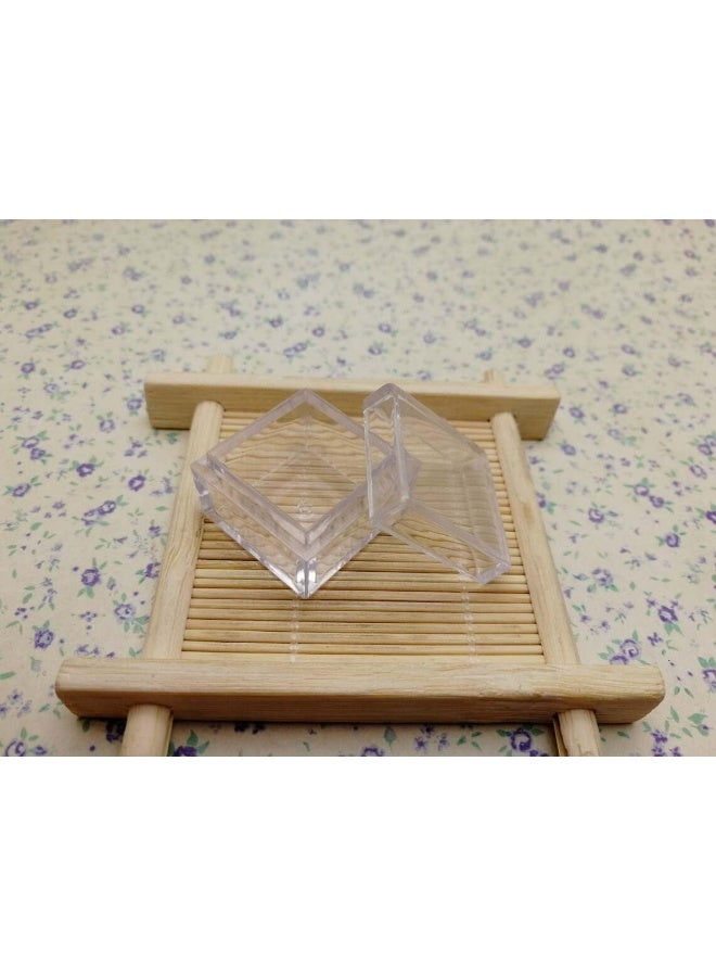 Horoof Home Horoof Home® 20pcs Clear Acrylic Mini Storage Boxes – 2.5x2.5x1.8 cm – Small Transparent Plastic Containers with Lids for Jewelry, Beads, Crafts & Collectibles  - Image 5