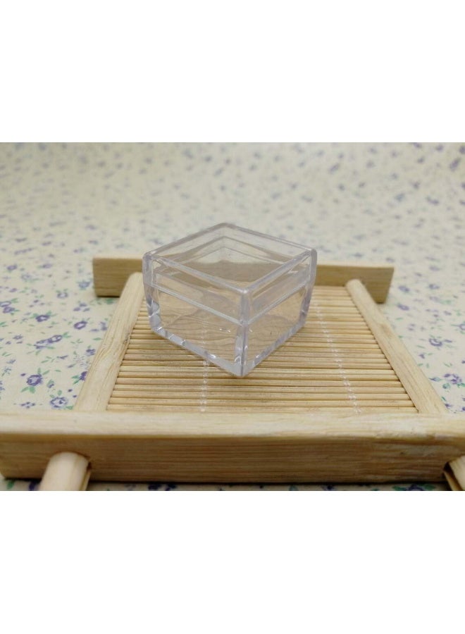 Horoof Home Horoof Home® 20pcs Clear Acrylic Mini Storage Boxes – 2.5x2.5x1.8 cm – Small Transparent Plastic Containers with Lids for Jewelry, Beads, Crafts & Collectibles  - Image 2