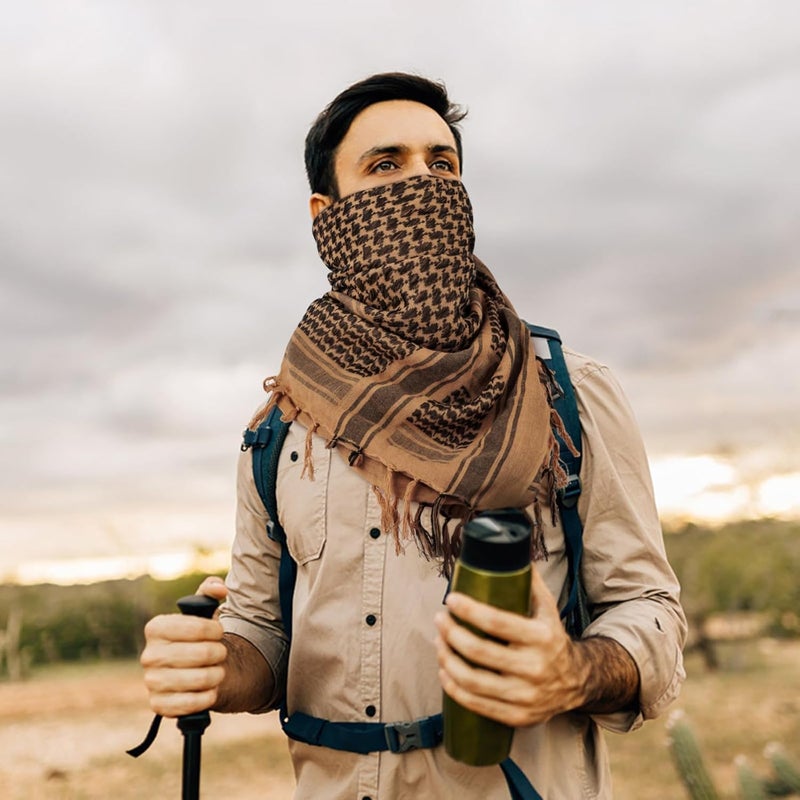 Aonal Store Military Shemagh Tactical Desert Scarf, 100% Cotton Keffiyeh Neck Head Scarf Wrap for Men Women - Image 3
