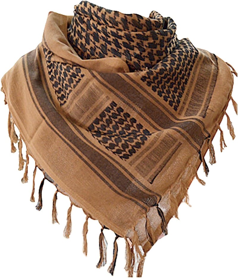 Aonal Store Military Shemagh Tactical Desert Scarf, 100% Cotton Keffiyeh Neck Head Scarf Wrap for Men Women - Image 1