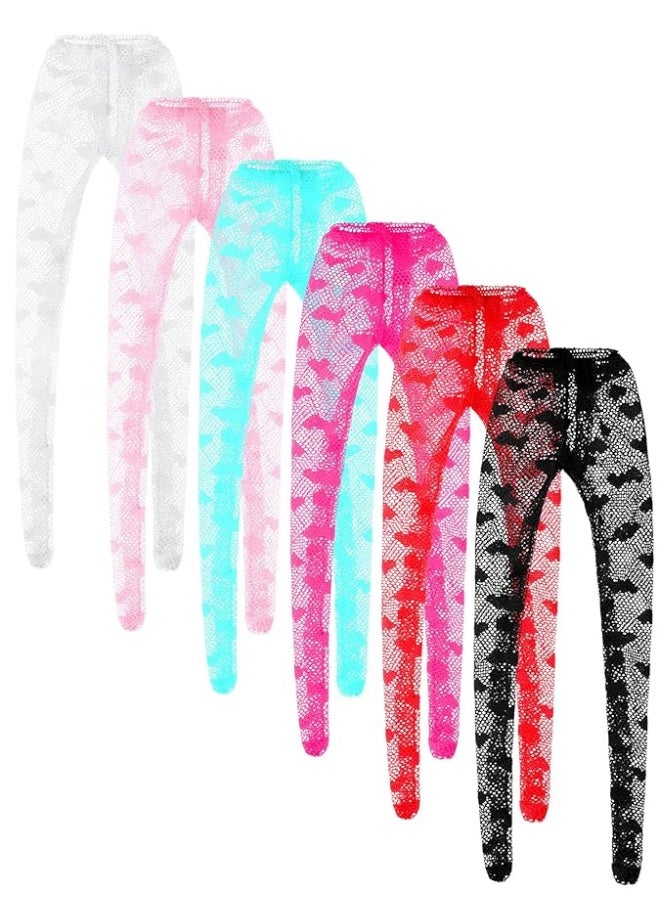 Bencailor - Bencailor 6 Pieces Doll Tights 12 Inch Handmade Doll Lace Stockings Female Doll Socks Doll Lace Tights Long Sock Legging Casual Accessories for Girls DIY Gifts Baby Doll Clothes Toy (Heart Print) - Image 1