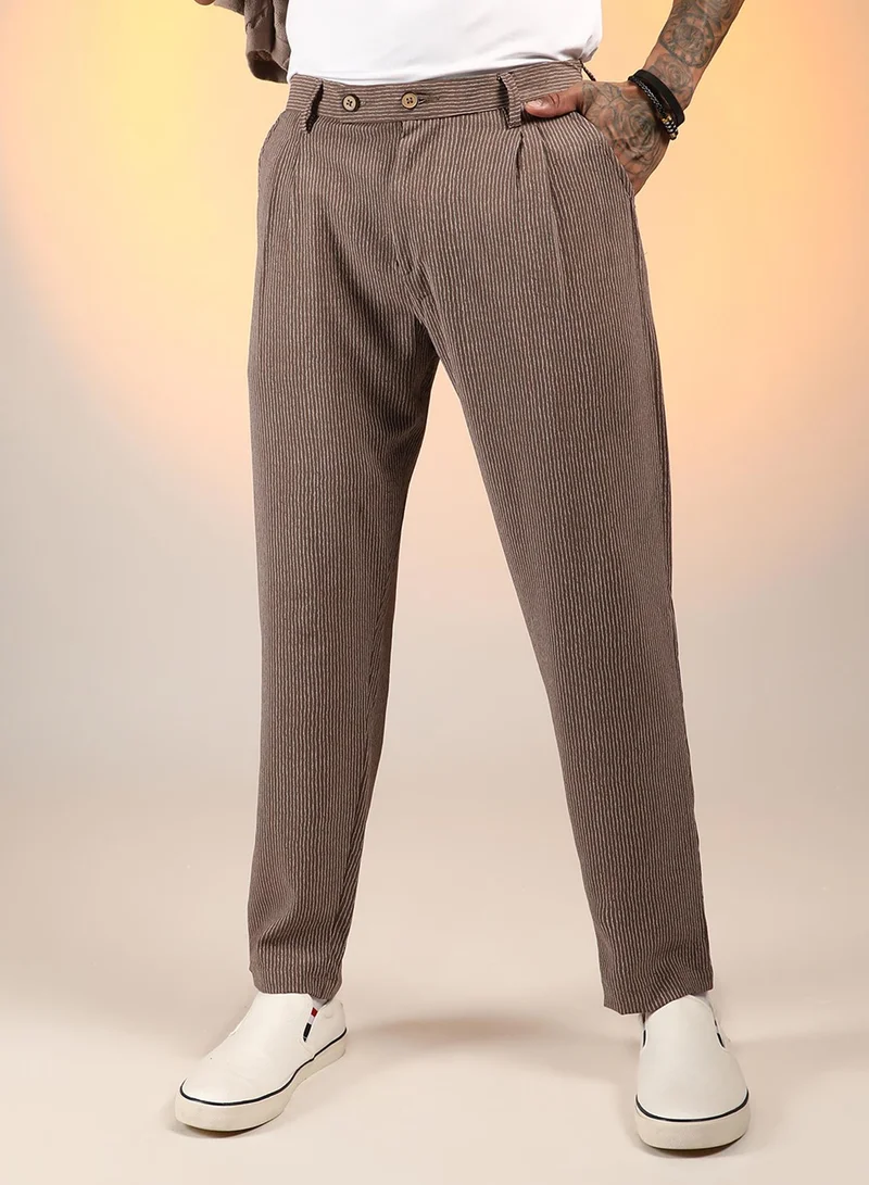 Lightweight - Striped Tailored Trousers
