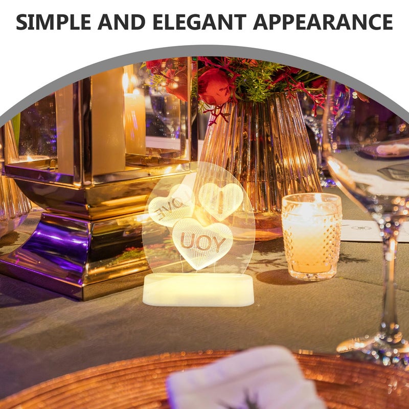 LED Heart Balloon Night Light Warm White Romantic Bedroom Decor for Valentine Proposal Anniversary - Image 4