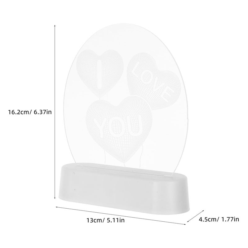 LED Heart Balloon Night Light Warm White Romantic Bedroom Decor for Valentine Proposal Anniversary - Image 3