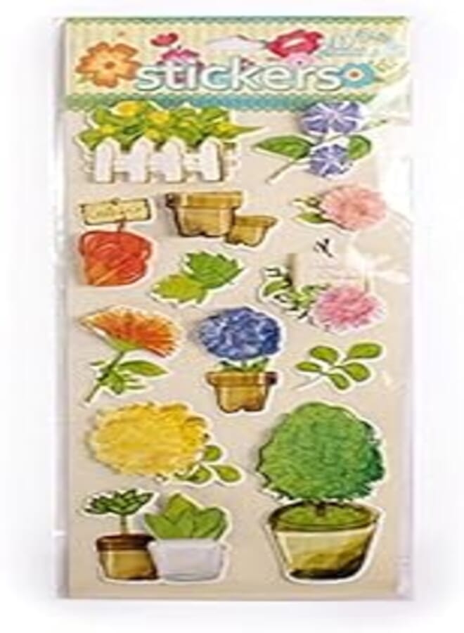 Yiwu AG 7D Shapes Sticker for Kids, 10.5 cm x 28 cm Size
