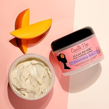 Camille Rose قناع شعر كاميل روز لتجديد الأعشاب البحرية - قناع عميق للغسل لجميع أنواع الشعر - يغذي ويقوي زبدة الكاكاو وزبدة المانجو 240 مل عبوة واحدة - Image 2