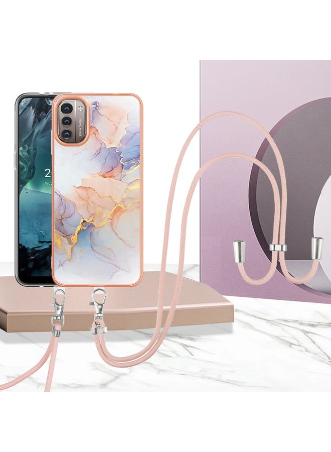 اس-توب جراب لهاتف Nokia G21 / G11 مصنوع من مادة TPU مطلية بالكهرباء مع حبل تعليق - Image 2