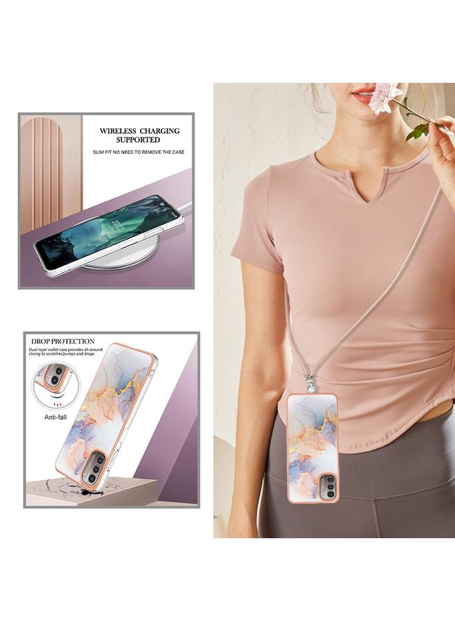 اس-توب جراب لهاتف Nokia G21 / G11 مصنوع من مادة TPU مطلية بالكهرباء مع حبل تعليق - Image 4