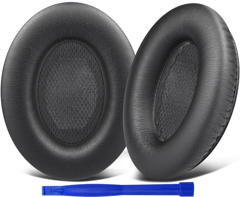 SoloWIT Protein Leather Earpads Cushions for Bose Headphones, Replacement Ear Pads for Bose QuietComfort 15 QC15 QC25 QC2 QC35/Ae2 Ae2i Ae2w/SoundTrue & SoundLink Around-Ear Series - Full Black - Image 1