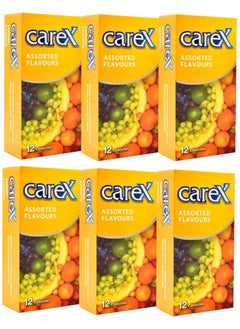 careX Pack Of 6 Boxes Assorted Flavours Condoms  - Image 1
