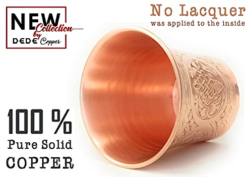 DEDE Copper - CC Series (20 oz) - Handcrafted Super Heavy Weight Drinking Cups or Serving Cold Beverages and Cocktail Mugs, Handmade Unlined Uncoated Pure Solid Copper Tumblers (Engraved) - Image 2