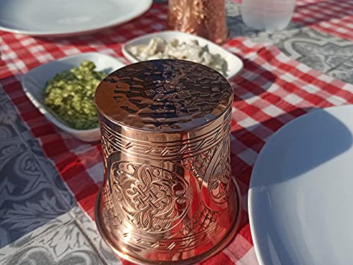 DEDE Copper - CC Series (20 oz) - Handcrafted Super Heavy Weight Drinking Cups or Serving Cold Beverages and Cocktail Mugs, Handmade Unlined Uncoated Pure Solid Copper Tumblers (Engraved) - Image 5