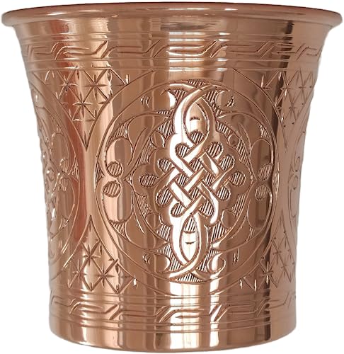 DEDE Copper - CC Series (20 oz) - Handcrafted Super Heavy Weight Drinking Cups or Serving Cold Beverages and Cocktail Mugs, Handmade Unlined Uncoated Pure Solid Copper Tumblers (Engraved) - Image 1