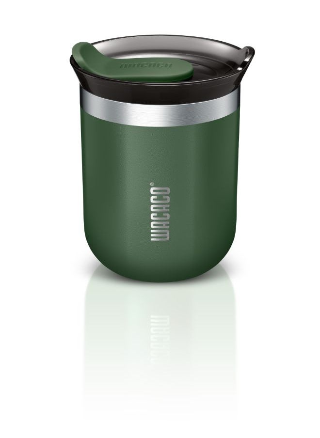 WACACO Octaroma CLASSICO Vacuum Insulated Mug (180ml) - Double Wall Stainless Steel Coffee Travel Tumbler w/ Leakproof Drinking Lid, Reusable, Washable, BPA-Free, Hot & Cold - Green  - Image 1