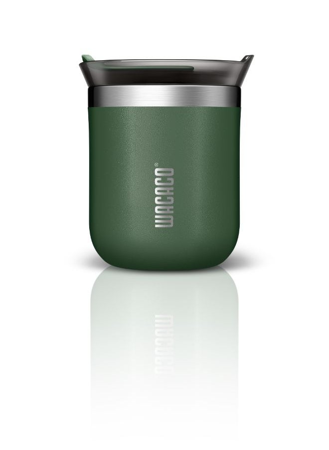 WACACO Octaroma CLASSICO Vacuum Insulated Mug (180ml) - Double Wall Stainless Steel Coffee Travel Tumbler w/ Leakproof Drinking Lid, Reusable, Washable, BPA-Free, Hot & Cold - Green  - Image 2