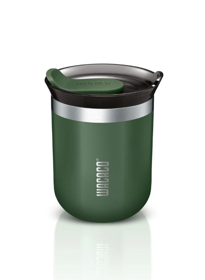 Wacaco Octaroma CLASSICO Vacuum Insulated Mug (180ml) - Double Wall Stainless Steel Coffee Travel Tumbler w/ Leakproof Drinking Lid, Reusable, Washable, BPA-Free, Hot & Cold - Green