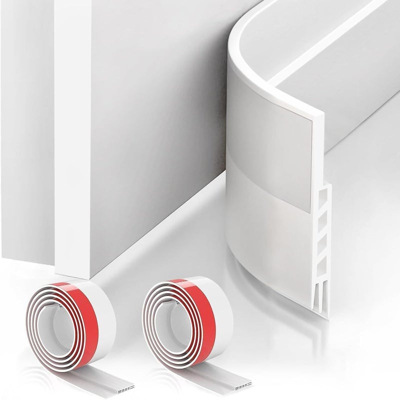 Door seam sealing strip dustproof, waterproof and self-adhesive door bottom strip soundproof bedroom seam windshield sticker (3 m 6 hole black 50mm wide seal 10-30mm) - Image 4