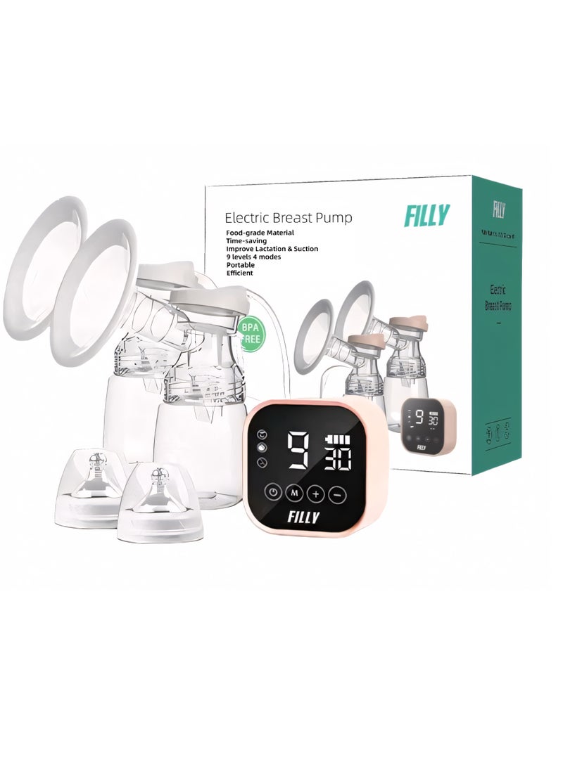 فيلي مضخة كهربائية مزدوجة مع وظيفة الرضاعة يمكن ارتداؤها بدون استخدام اليدين مضخة  كهربائية أوتوماتيكية للرضاعة الطبيعية (ألوان متنوعة) - Image 1