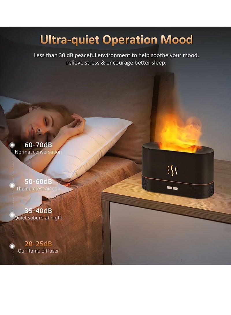 ELTRAZONE Flame Diffuser Humidifier-Auto Off 180ml Essential Oil Diffuser-2 Modes Brightness Aroma Humidifier with Fire Flame Effect for Home,Office,Spa,Gym - Image 3