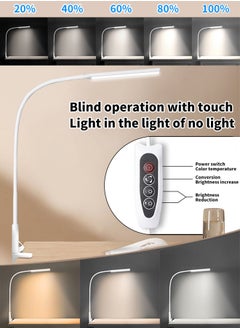 LOOPITYS Desk Lamp LED USB Power  Swing Arm Lamp Flexible Gooseneck Clamp Dimmable Architect Lamp 3 Color Modes Desk Light Memory Reading Working Study Energy Saving  - Image 2