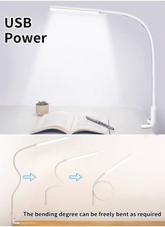 LOOPITYS Desk Lamp LED USB Power  Swing Arm Lamp Flexible Gooseneck Clamp Dimmable Architect Lamp 3 Color Modes Desk Light Memory Reading Working Study Energy Saving  - Image 3
