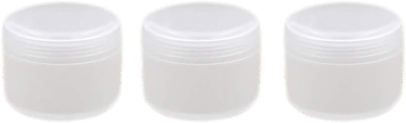 3PCS 100ML / 100G 3.4oz Refillable Empty Plastic Make-up Cosmetic Jars Face Cream Eye Shadow Lip Balm Lotion Sample Plastic Storage Container Pot Bottle Case Holder With Screw Cap (Clear)