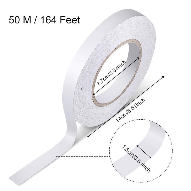 Zibuyu Zibuyu® Roll Fabric Fusing Tape, Fabric Fusing Tape Iron on Tape Double Adhesive Hem Tape Iron-on Hemming Tape Iron-on Tape for Pants Clothes Jeans 3/5 Inch x 164 Feet, White  - Image 2