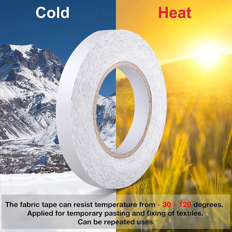 Zibuyu Zibuyu® Roll Fabric Fusing Tape, Fabric Fusing Tape Iron on Tape Double Adhesive Hem Tape Iron-on Hemming Tape Iron-on Tape for Pants Clothes Jeans 3/5 Inch x 164 Feet, White  - Image 3
