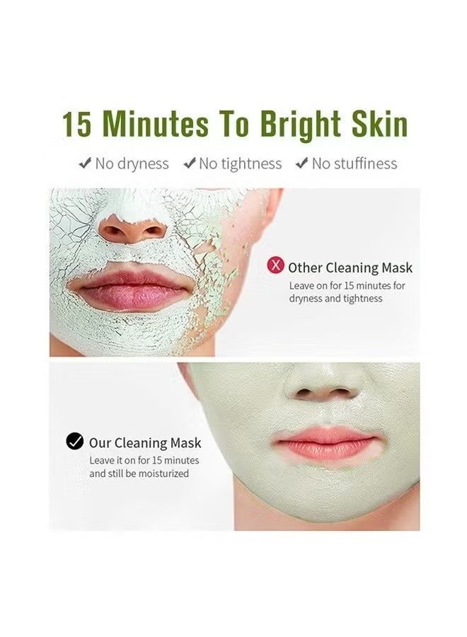 EELHOE Solid Oil Control Cleansing Mask-Green Tea Mask Stick, Blackhead Remover Face Mask Clay Mask Purifying Oil Control Clean Solid Mask Moisturizing Acne Deep Pore Cleansing - Image 3