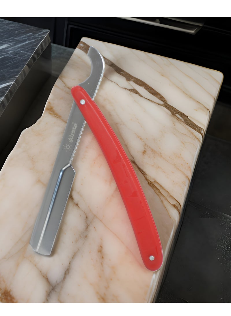 globalstar - Globalstar Barber's Classic Straight Razor - Red Handle - Image 1