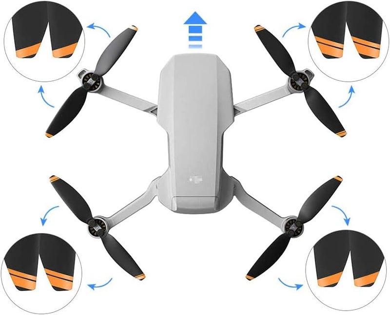 YETEETH (24 Pcs) Mavic Mini 2/Mini 2 SE/Mini SE/Mini 4K Propellers Compatible with DJI Mini 2/Mini SE/Mini 2 SE/Mini 4K Drone Replacement Low-Noise and Quick-Release Blades Props Accessories (Orange) - Image 3
