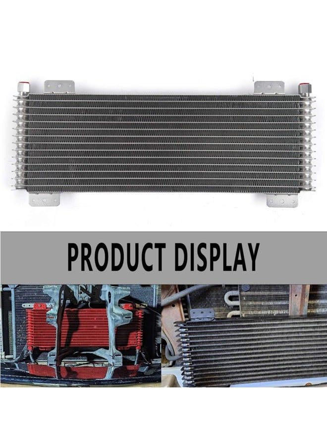 ZHSYMX 40k Transmission Oil Cooler LPD47391, Compatible with Heavy Duty 40,000 GVW Max Low Pressure Drop Trans Cooler with Mounting Hardware (Silver) - Image 3