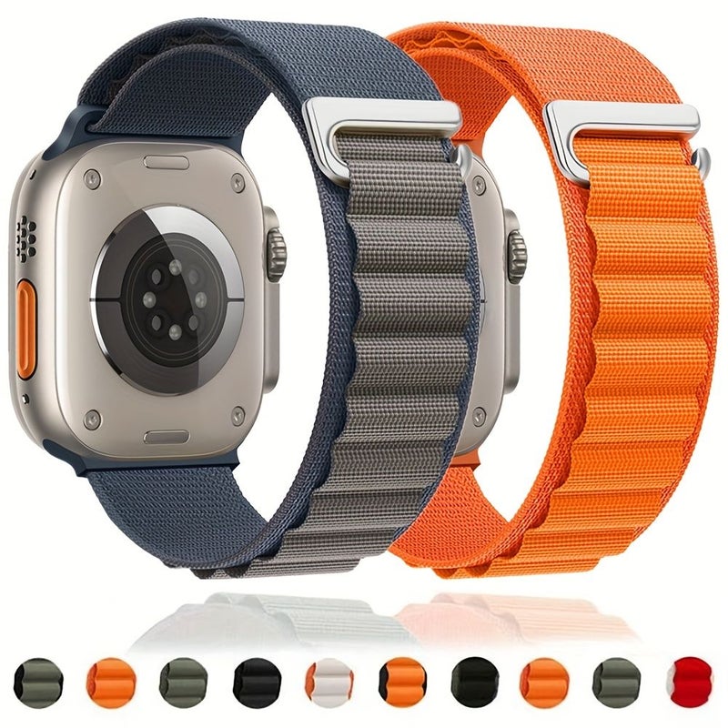 Alpine Loop Compatible with Apple Watch Ultra 1 Ultra 2 Ultra 3 Band 46mm 45mm 44mm Adjustable Woven Nylon Sport Loop Replacement Strap with C Hook Closure for iWatch S11 S10 S9 S8 S7 S6 S5 S4 Men Women - Image 1