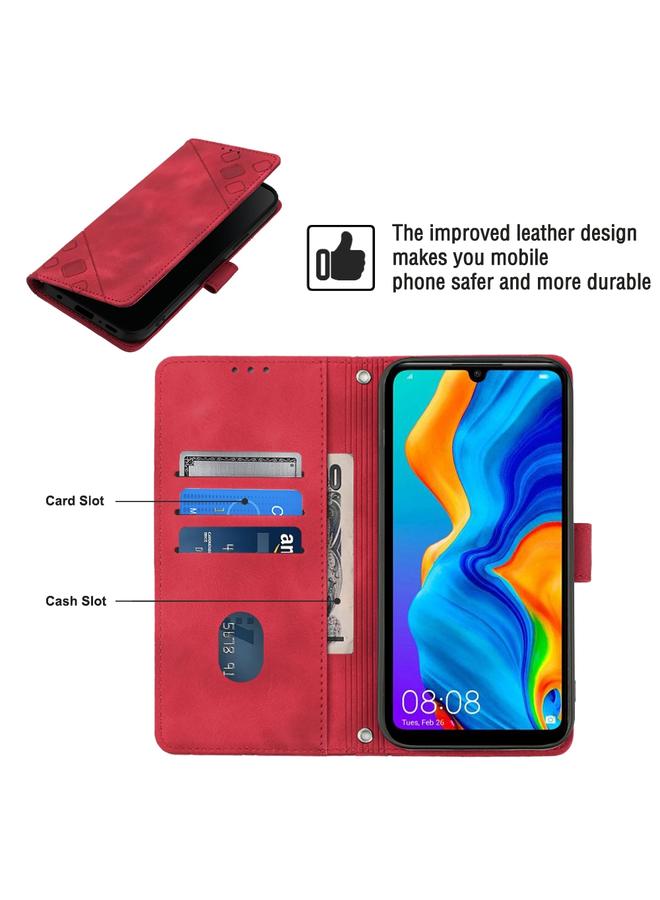 اس-توب جراب لهاتف Huawei P30 lite مصنوع من الجلد المنقوش بملمس ناعم - Image 5