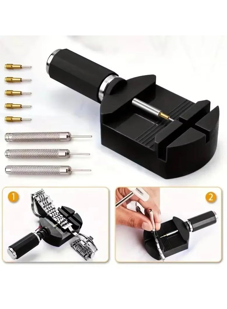 11pcs Repair Tool Strap Adjuster Band Tool with Pin Watch Bracelet Link Pin Tool Remover - Easy to Remove Watch Regulator Tool for Size Adjustment - Image 3