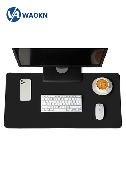 Large Gaming Mouse Pad Extended Anti-Skid with Stitched Edges Waterproof Desk Pad with Non-Slip Base Computer Keyboard Pad Mouse Mat Protector Double Sided Desk Pad Super Creative Black