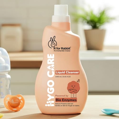 R for Rabbit Hygocare 1000ml Baby Liquid Cleanser for Washing Toys|Nipples Powered by Bio Enzymes Residue Free Anti Bacterial - Image 1
