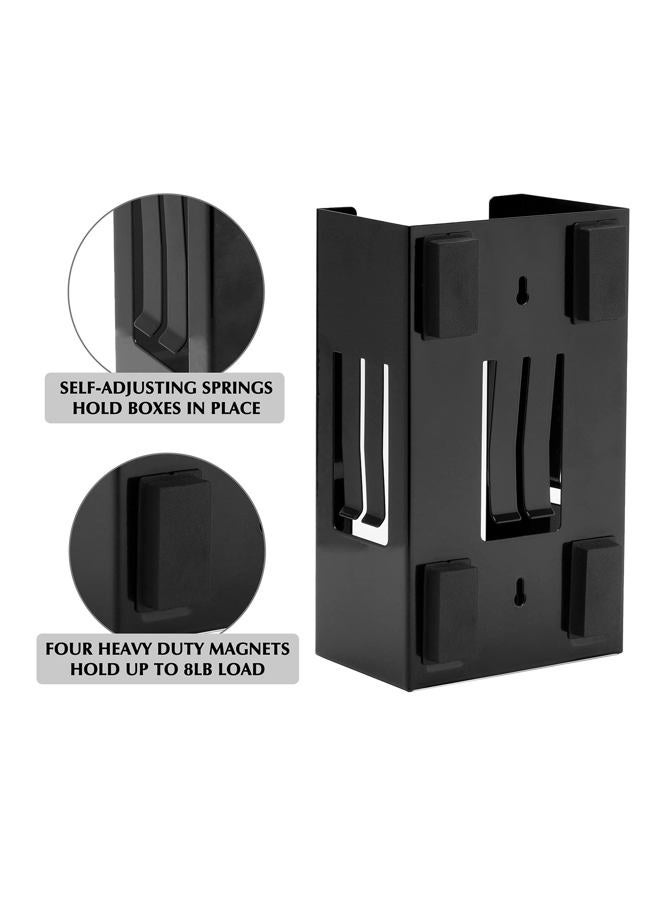 EMENTOL Magnetic Glove/Tissue Dispenser Holder Set, Black Glove Dispenser Wall Mount, Mount Onto Tool Box or in Workshops - Image 2
