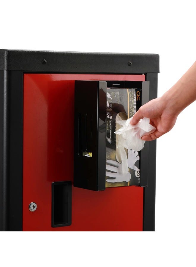 EMENTOL Magnetic Glove/Tissue Dispenser Holder Set, Black Glove Dispenser Wall Mount, Mount Onto Tool Box or in Workshops - Image 5