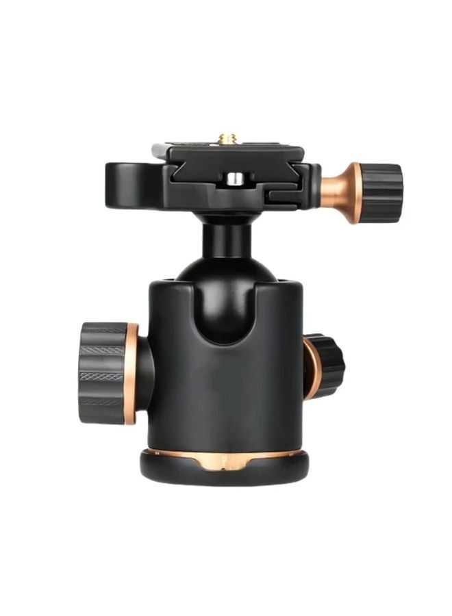 حامل ثلاثي كاميرا ذهبي محترف مع رأس كروي، دوارة سائلة 360 درجة، ألومنيوم خفيف ومحمول للسفر - Image 1